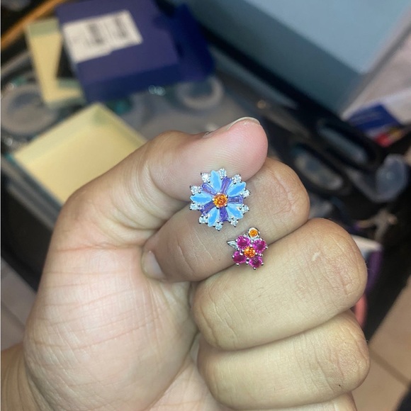 S925 unique designer multi-gems open end ring - Picture 8 of 12